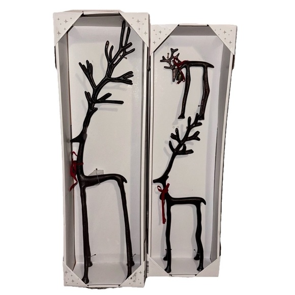 Aged Bronze Sculpted Reindeer Set of 3 Aldi Merry Moments Pottery Barn Inspired